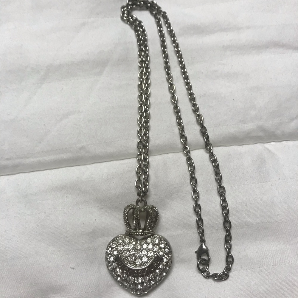 Silver Juicy Couture Rhinstone necklace